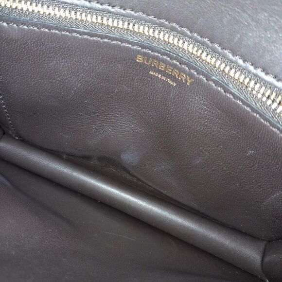 Burberry Medium TB Logo Flap Shoulder Bag in Black Leather - Picture 7 of 7